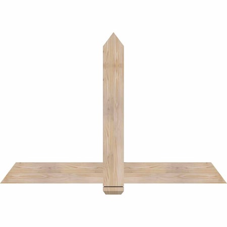 Ekena Millwork Eugene Smooth Timber Gable Bracket, Douglas Fir, 60"W x 40"H x 1 1/2"D x 5 1/2"F, 16/12 Pitch GBW060X40X0206EUG00SDF